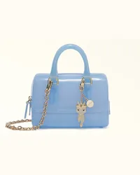 Furla Candy Borsa Mini Blue Blu Pvc + Metallo Donna Blu