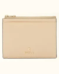 Furla Camelia Porta Carte Di Credito Grano Beige Pelle Di Vitello Morbida Donna Beige