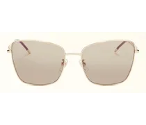Sunglasses Occhiali Da Sole Chianti Viola Metallo + Nylon Donna