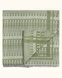 Furla Opportunity Stola 70x200 Toni Cactus Verde Lana + Seta + Viscosa Donna Verde