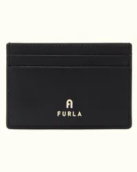 Furla Camelia Porta Carte Di Credito Nero Nero Pelle Di Vitello Morbida Donna Nero