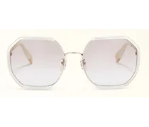 Sunglasses Occhiali Da Sole Marshmallow Bianco Metallo + Acetato Donna