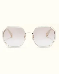 Furla Sunglasses Occhiali Da Sole Marshmallow Bianco Metallo + Acetato Donna Bianco