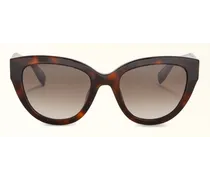 Sunglasses Occhiali Da Sole Havana Marrone Acetato Donna