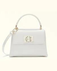 Furla 1927 Borsa A Mano Marshmallow Bianco Pelle Stampata Donna Bianco