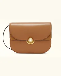 Furla Sfera Borsa A Tracolla Brandy Marrone Pelle Di Vitello Morbida + Camoscio Donna Marrone