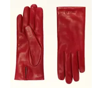 1927 Guanti Rosso Veneziano Rosso Pelle Nappata Donna