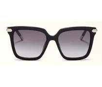 Sunglasses Occhiali Da Sole Nero Nero Acetato + Metallo + Nylon Donna