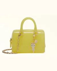 Furla Candy Borsa Mini Color Gold Oro Pvc + Metallo Donna Oro