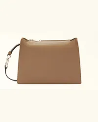 Furla Nuvola Borsa A Tracolla Deserto Beige Pelle Di Vitello Granata Donna Beige