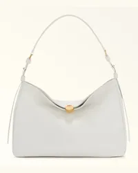 Furla Sfera Soft Borsa A Spalla Marshmallow Bianco Pelle Di Vitello Verona Donna Bianco