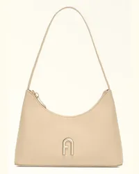 Furla Diamante Borsa A Spalla Grano Beige Pelle Di Vitello Morbida Donna Beige