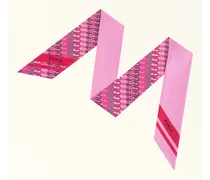 Metropolis Bandeau Pop Pink Fucsia Twill Di Seta Con Stampa Arco Donna