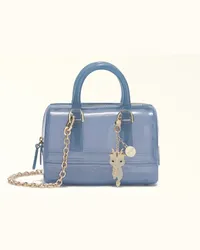 Furla Candy Borsa Mini Cyan Blu Pvc + Metallo Donna Blu