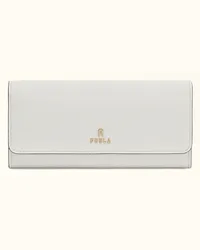 Furla Camelia Portafoglio Continental Marshmallow Bianco Pelle Di Vitello Granata Donna Bianco