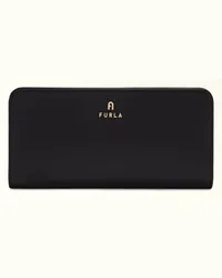 Furla Camelia Portafoglio Continental Nero Nero Pelle Di Vitello Morbida Donna Nero