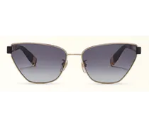 Sunglasses Occhiali Da Sole Nero Nero Metallo + Acetato Donna