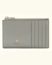 Furla Camelia Porta Carte Di Credito Cenere Grigio Pelle Di Vitello Granata Donna Grigio