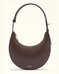 Furla Delizia Borsa Mini Cioccolato Marrone Pelle Di Vitello Morbida Donna Marrone