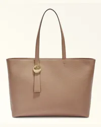 Furla Sfera Borsa Shopping Greige Grigio Pelle Di Vitello Granata Donna Grigio