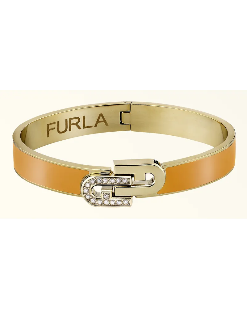 Furla Arch Double Braccialetto Girasole Giallo Metallo + Smalto + Strass Donna Giallo