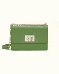 Furla 1927 Borsa A Tracolla Ivy Verde Pelle Stampata Donna Verde