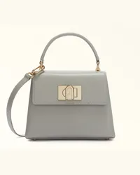 Furla 1927 Borsa A Mano Cenere Grigio Pelle Stampata Donna Grigio