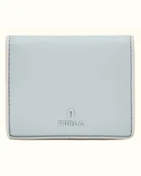 Furla Camelia Portafoglio Compatto Artemisia Blu Pelle Di Vitello Morbida + Cordoncino Donna Blu