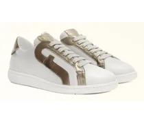 Twist Sneakers Marshmallow Bianco Pelle Nappa + Vitello Laminato Donna