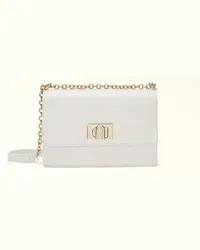 Furla 1927 Borsa A Tracolla Marshmallow Bianco Pelle Stampata Donna Bianco