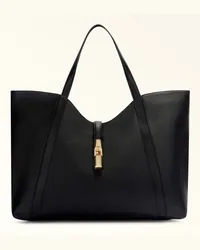 Furla Goccia Borsa A Spalla Nero Nero Pelle Di Vitello Notte + Pelle Di Vitello Sidney Donna Nero