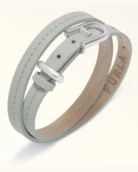 Furla Buckle Bracciale Color Cristallo Argento Vitello + Metallo Donna Argento