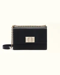 Furla 1927 Borsa A Tracolla Nero Nero Pelle Stampata Donna Nero