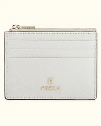 Furla Camelia Porta Carte Di Credito Marshmallow Bianco Pelle Stampata Donna Bianco