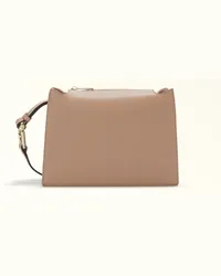 Furla Nuvola Borsa A Tracolla Greige Grigio Pelle Di Vitello Claris Lux Donna Grigio