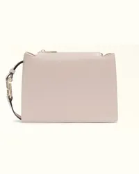 Furla Nuvola Borsa A Tracolla Corolla Rosa Pelle Di Vitello Granata Donna Rosa