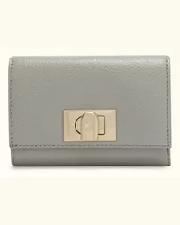 Furla 1927 Portafoglio Compatto Cenere Grigio Pelle Stampata Donna Grigio