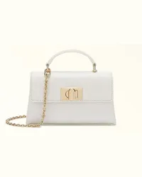 Furla 1927 Borsa Mini Marshmallow Bianco Pelle Stampata Donna Bianco