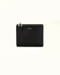 Furla Nuvola Portafoglio Compatto Nero Nero Pelle Di Vitello Claris Lux Donna Nero