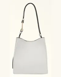 Furla Nuvola Borsa A Secchiello Marshmallow Bianco Pelle Di Vitello Granata Donna Bianco