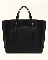 Furla Man Giove Borsa Shopping Nero Nero Vitello Stelvio Double Uomo Nero