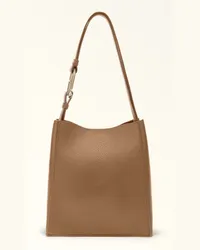 Furla Nuvola Borsa A Secchiello Deserto Beige Pelle Di Vitello Granata Donna Beige