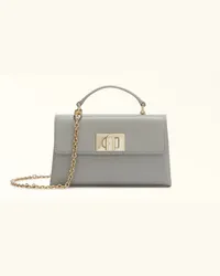 Furla 1927 Borsa Mini Cenere Grigio Pelle Stampata Donna Grigio