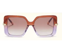 Sunglasses Occhiali Da Sole Alba Rosa Acetato + Metallo + Nylon Donna