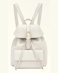 Furla Flow Zaino Marshmallow Bianco Pelle Di Vitello Claris Lux Donna Bianco