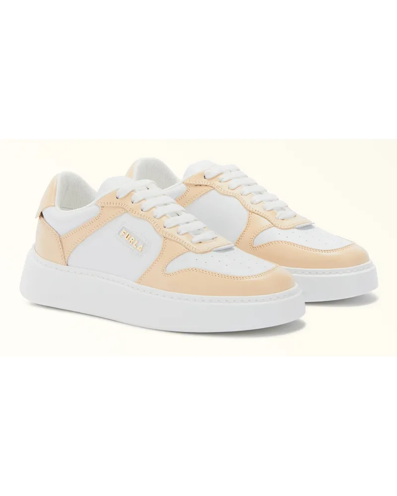 Furla sport Sneakers Grano Beige Vitello + Vitello Sintetico Donna Beige