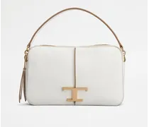 TOD'S Camera Bag T Timeless in Pelle Piccola Bianco
