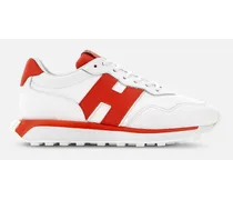 Uomo Sneakers Sportive, Rosso,Bianco