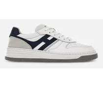 Uomo Sneakers Basse, Blu,Bianco