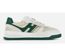 Uomo Sneakers Basse, Verde,Bianco